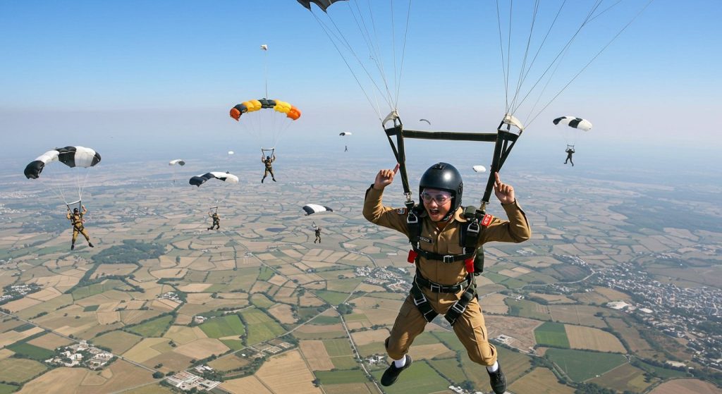 UP: NCC Cadets' Aerial Training: Breathtaking 1250-Foot Jump; Thirsty, Yet Spirits Soar!