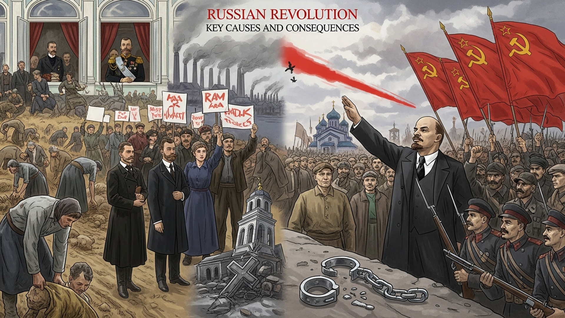 रूसी क्रांति क्यों हुई मुख्य कारण और परिणाम
