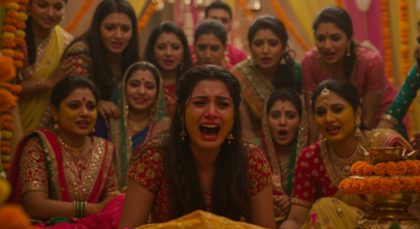 बहन की हल्दी पर लड़की ऐसे रोई कि लोग समझे भूत चढ़ गया, वीडियो वायरल