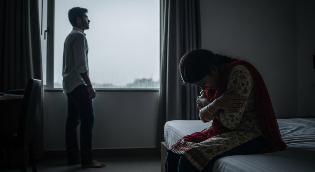 UP: 'Happy' took her for an outing, they stayed in a hotel after the rain, then the young man did something that left the young woman utterly mortified!