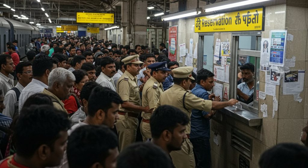 Scuffle over tickets at Hathras City Station: Commotion at reservation center, two arrested