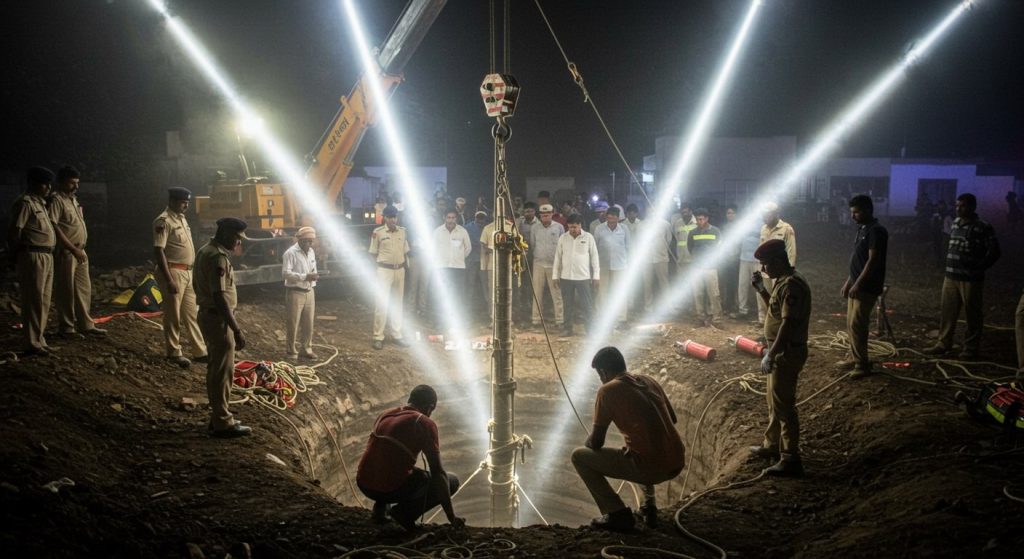 Uttar Pradesh: Young Rihansh disappears into 50-foot deep well, no trace found even after 10-hour rescue.