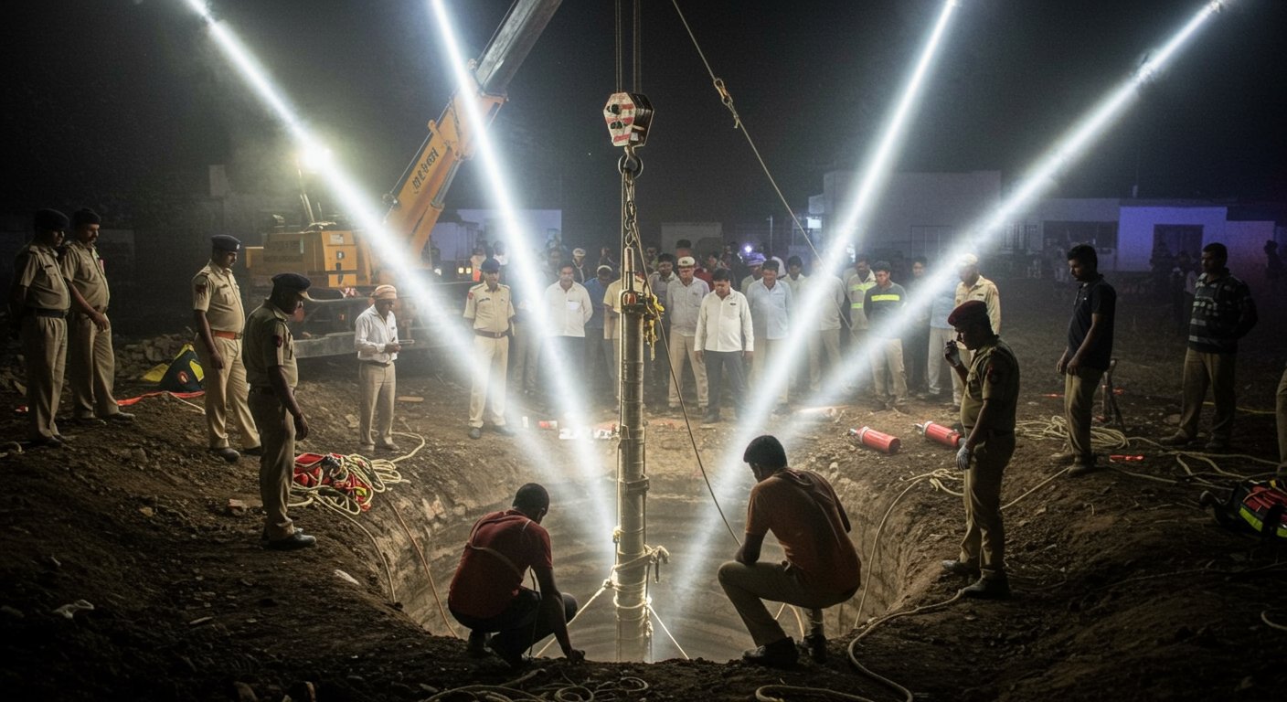 उत्तर प्रदेश: 50 फीट गहरे कुएं में समा गया मासूम रिहांश, 10 घंटे के रेस्क्यू के बाद भी नहीं मिला सुराग