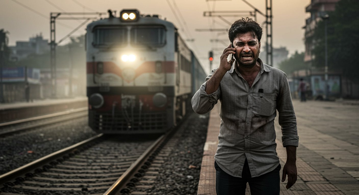 कानपुर: पत्नी से फोन पर झगड़ते हुए ट्रेन के आगे कूदा पति, मौत से परिजनों में मचा कोहराम