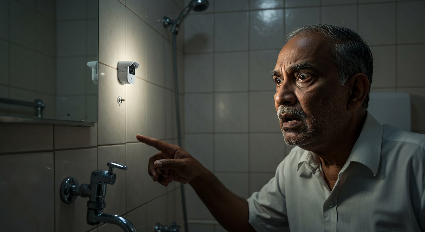 सनसनीखेज खुलासा: किरायेदार के बाथरूम में मिला खुफिया ‘हिडन कैमरा’, मकान मालिक ने पकड़ी करतूत!