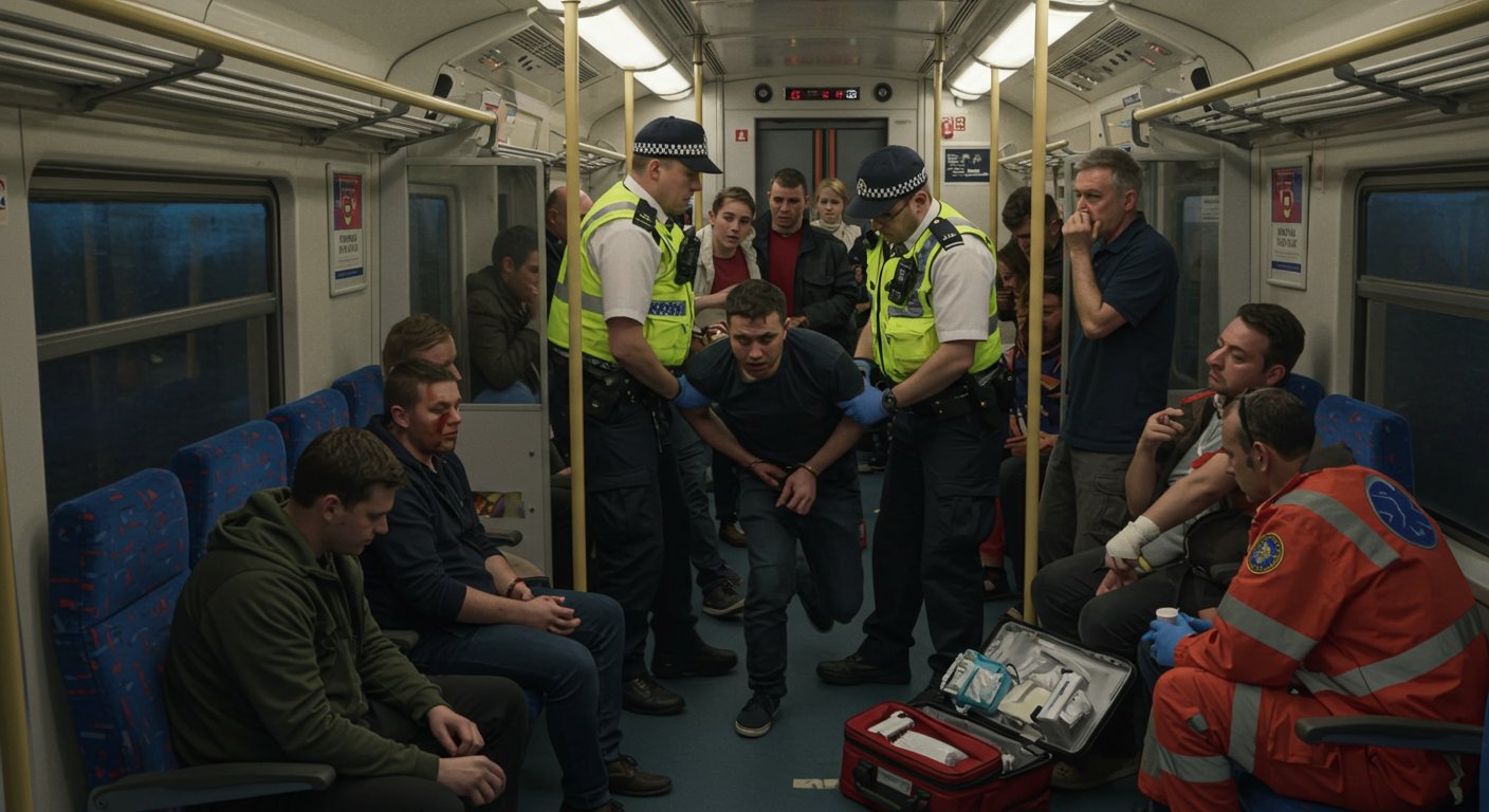 लंदन जाने वाली ट्रेन में कई लोगों पर चाकू से हमला, 10 लोग घायल, 2 संदिग्ध गिरफ्तार