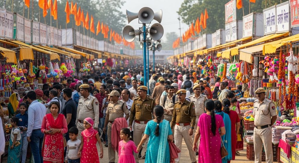 Meerut: Tight Security, Continuous Monitoring via PA System at Hastinapur's Makhdumpur Fair