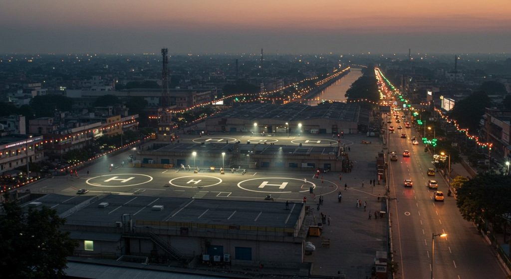 PM Modi's Kashi visit: Three helipads being built at Bareka, tri-color lights will illuminate the roads!