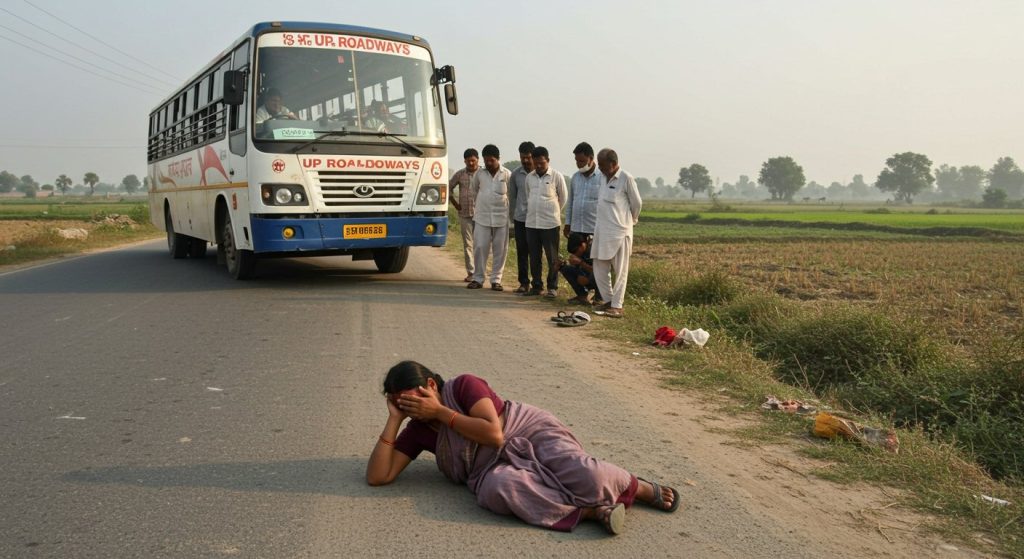 Double Tragedy! Roadways bus crushes nephew before uncle's funeral, wife distraught.