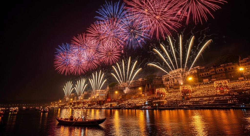 200-meter High Waves of Light to Sway to 'Har-Har Shambhu': 10 Minutes of Spectacular Fireworks on Kashi's Dev Deepawali!