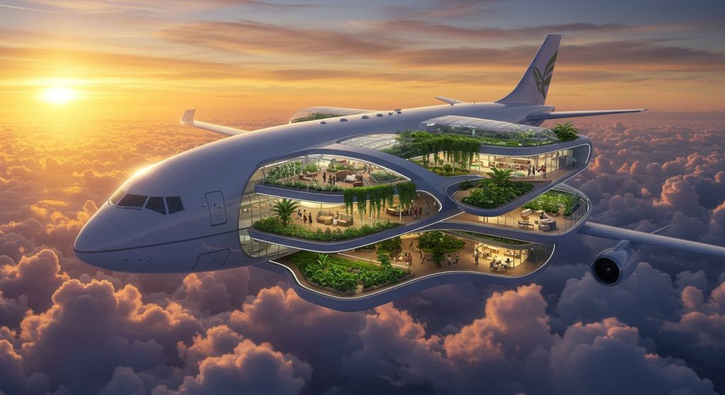 A mobile city floating in the air: This plane never lands, another world is nestled inside!