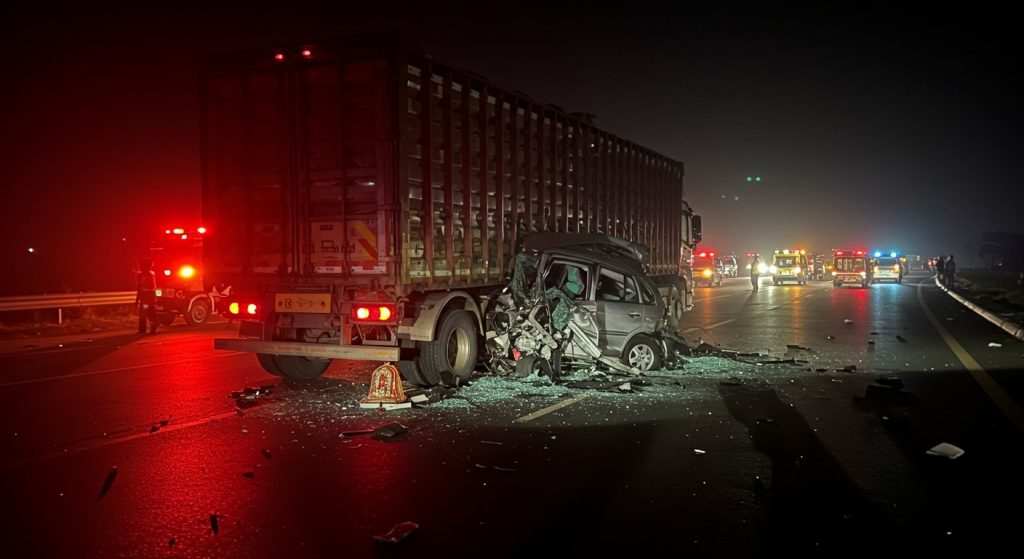 Rajasthan: Horrific Crash with Trailer Parked in Dark Claims 15 Lives on Religious Pilgrimage; Pregnant Daughter, Who Joined on Mother's Insistence, Also Perishes