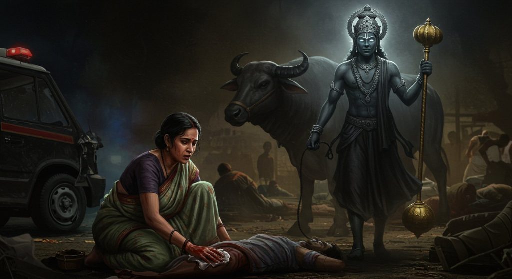 Woman Wiping Others' Blood, Suddenly 'Yamraj' Stood Before Her!