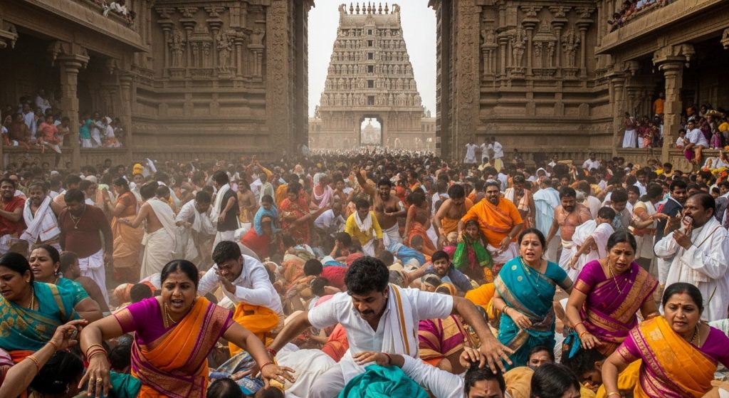 Stampede at Andhra Pradesh's Venkateswara Swamy Temple, 10 Dead; Sudden Crowd Surge Caused Incident