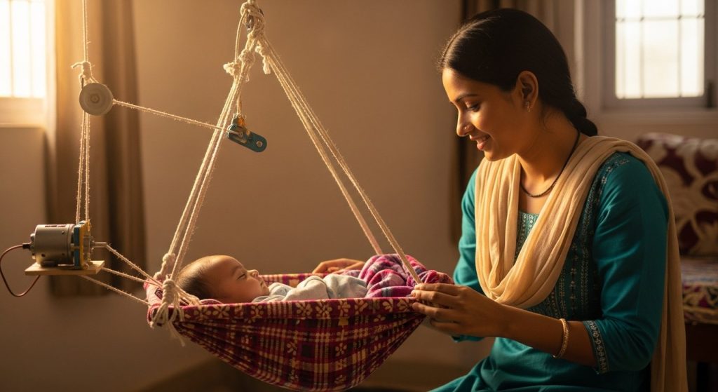 A Marvel of Technology! Mother's Clever Hack to Put Her Baby to Sleep Goes Viral, Leaving People Amazed