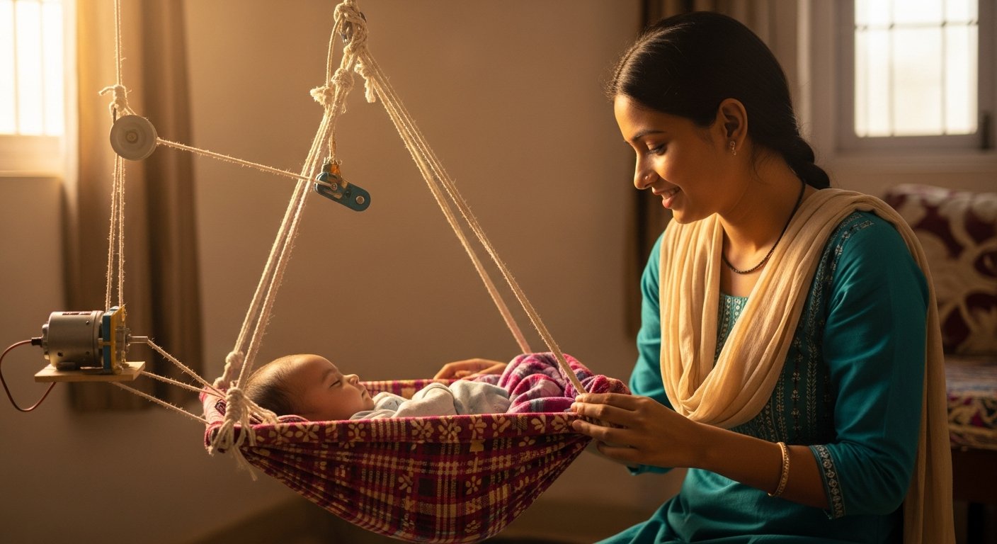 टेक्नोलॉजी का कमाल! बच्चे को सुलाने के लिए माँ का अनोखा जुगाड़ हुआ वायरल, लोग रह गए हैरान