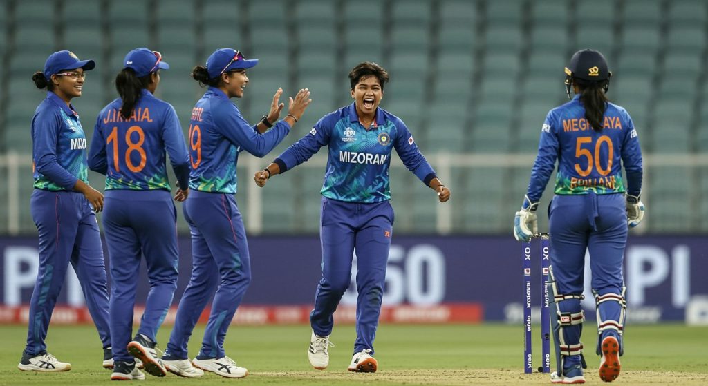 Women's T20 Cricket Tournament at Ekana: Manipur Team in Final; Mizoram Wins Match by Bundling Out Meghalaya for 50 Runs