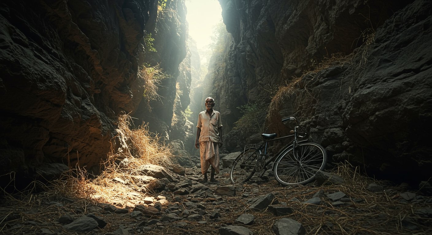 77 साल के बुजुर्ग की हैरान कर देने वाली कहानी: साइकिल सहित 40 फीट गहरी खाई में फंसे, फिर ऐसे बची जान